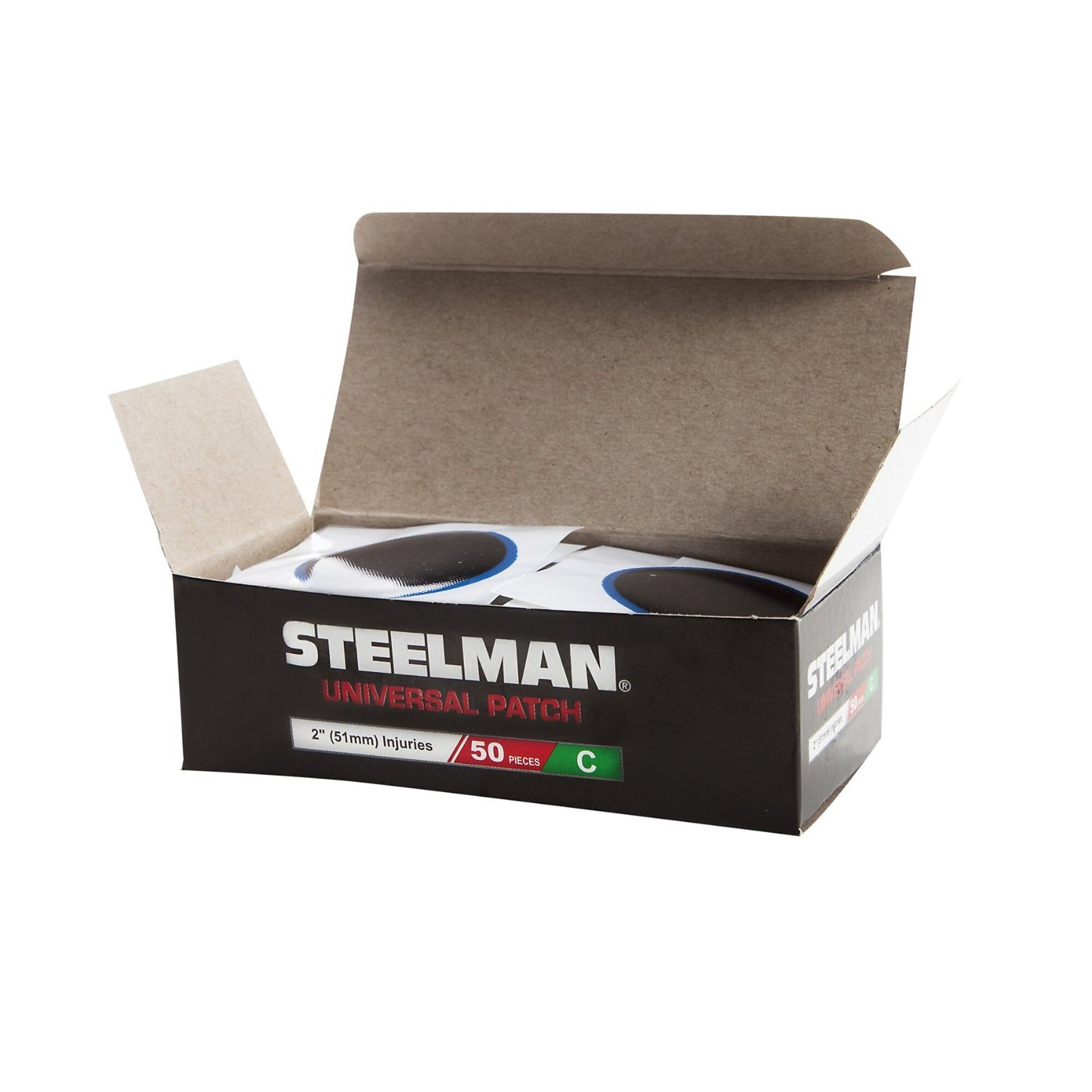 STEELMAN 2-Inch Universal Tire Repair Radial Patch, Box of 50, Model# JSRG8